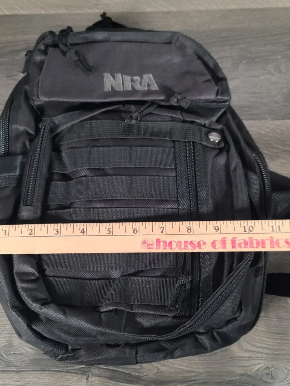 NRA Black Nylon Tactical Backpack/Go Bag Multiple Pockets
